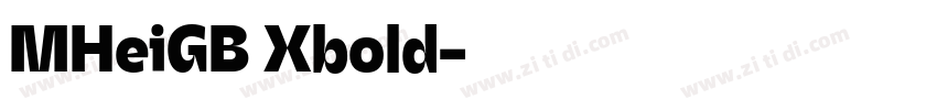 MHeiGB Xbold字体转换